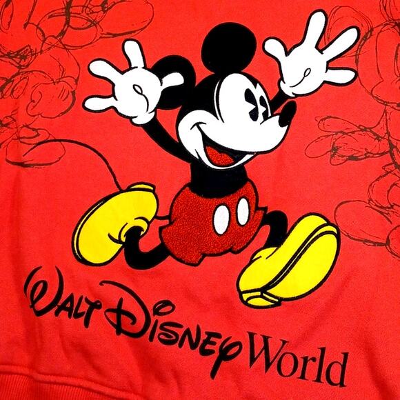 Disney Mickey Mouse NEW Women's Red Zip Up Embroidered Hoodie - XL - New WOW! - Picture 5 of 5